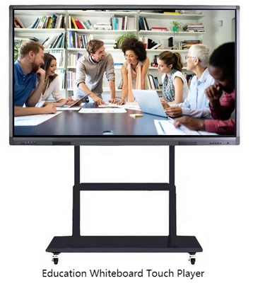 98'' Meetings Collaboration Displays All-in-One Multi-Touch ScreensWith Mobile Wheel