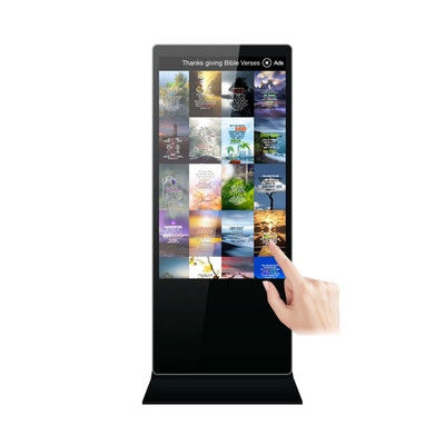4500 Nits Indoor Kiosk Floor Stand Highest Nits Display 60000 Hours Lifespan