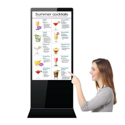 UHD 8ms All In One Digital Signage Display 1000cd/M2 Floor Stand Kiosk