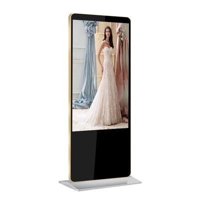 FCC AC110V Floor Standing Kiosk UHD 43 Inch Digital Signage For Restaurant