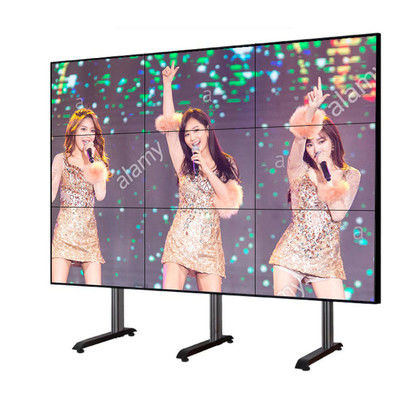 Anti-reflective Glass55 Inch Mulit- screen Wall Display Advertising Free Standing Kiosk