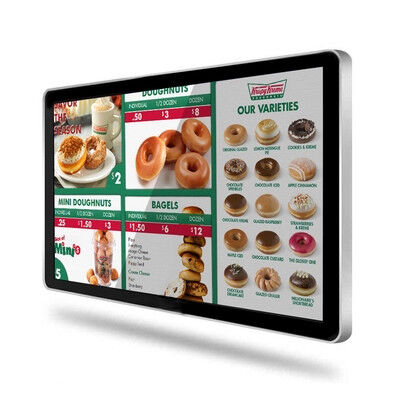 Commercial HD Wall Mounted Advertising Display Restaurant Menu 43 Inch Horizontal