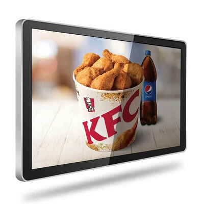 Commercial HD Wall Mounted Advertising Display Restaurant Menu 43 Inch Horizontal