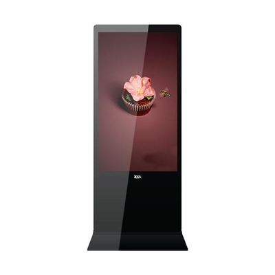 FHD Floor Standing LCD Advertising Display LED Backlight Multiple Languages