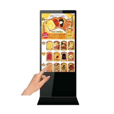 UHD 98 Inch LCD Touch Screen Kiosk RS232C Floor Standing Digital Signage Display Systems