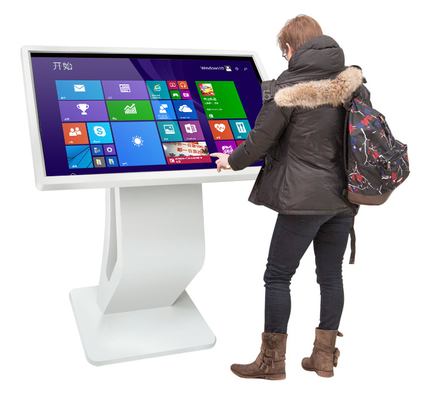 55 Inch Indoor Interactive Touch Screen Digital Signage Display Kiosk For Library