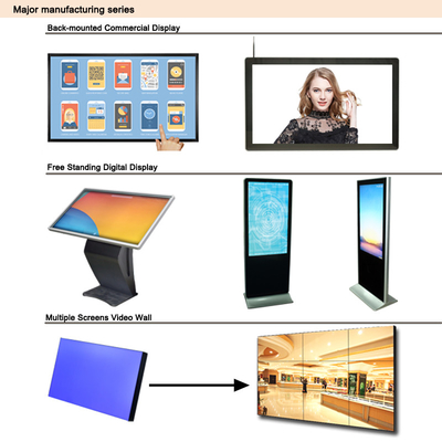 UHD 98 Inch LCD Touch Screen Kiosk RS232C Floor Standing Digital Signage Display Systems