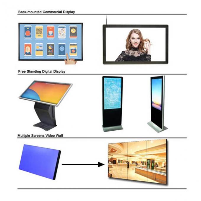55" Windows 10 Kiosk Mode Digital Signage 16.7M Digital Window Display Screens